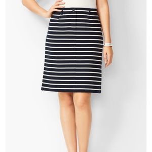 Talbots Navy Stripe Knit Skirt